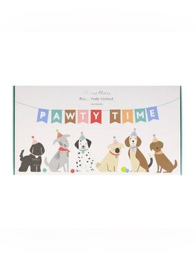 NIB Meri Meri Pawty Time Puppy Garland - Multicolor Pastels